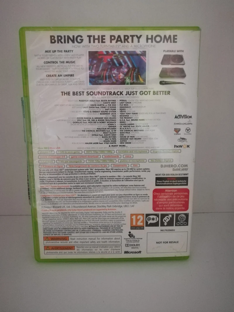DJ HERO 2 XBOX 360 (completamente in italiano)(usato garantito)