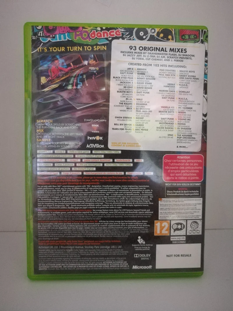 DJ HERO XBOX 360 (completamente in italiano)(usato garantito)