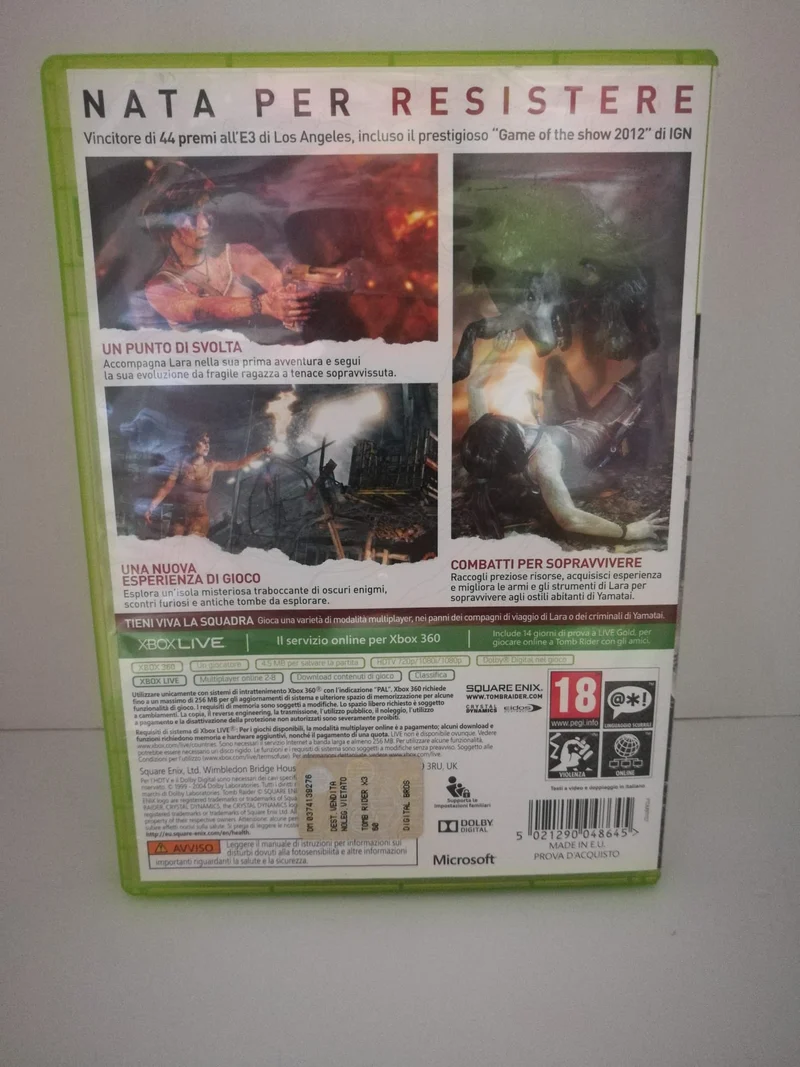 TOMB RAIDER XBOX 360 (completamente in italiano)(usato garantito)