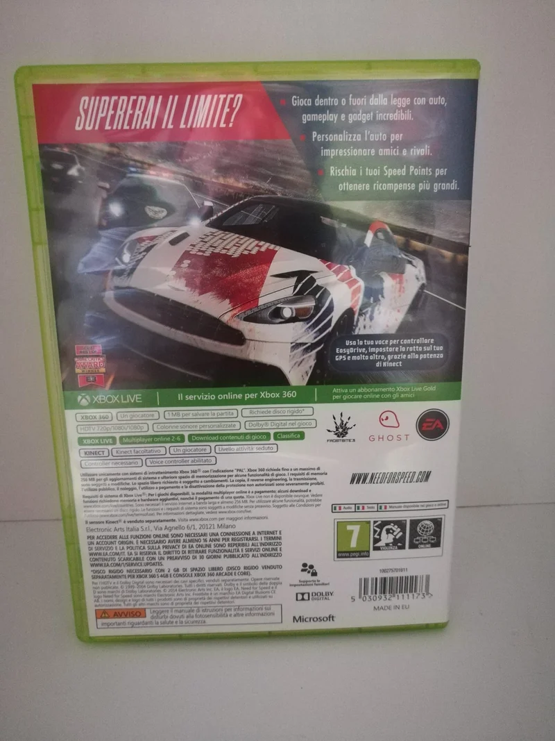 NEED FOR SPEED RIVALS XBOX 360 (completamente in italiano)(usato garantito)