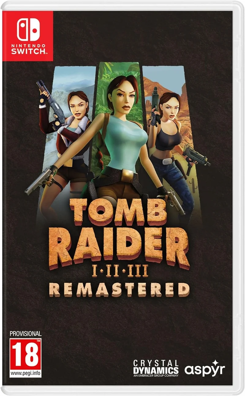 Tomb Raider I-III Remastered Starring Lara Croft Nintendo Switch Tubbz Edition Edizione Europea