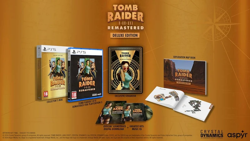 Tomb Raider I-III Remastered Starring Lara Croft Deluxe Edition Playstation 5 Edizione Europea