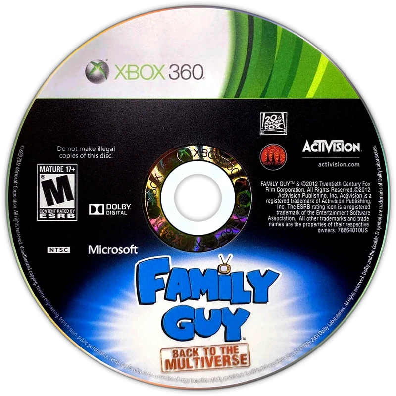 Family Guy: Back To The Multiverse - (Game Only) (Xbox 360)