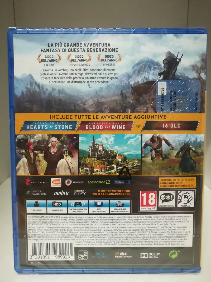 THE WITCHER 3: WILD HUNT GAME OF THE YEAR EDITION PS4 (versione italiana)