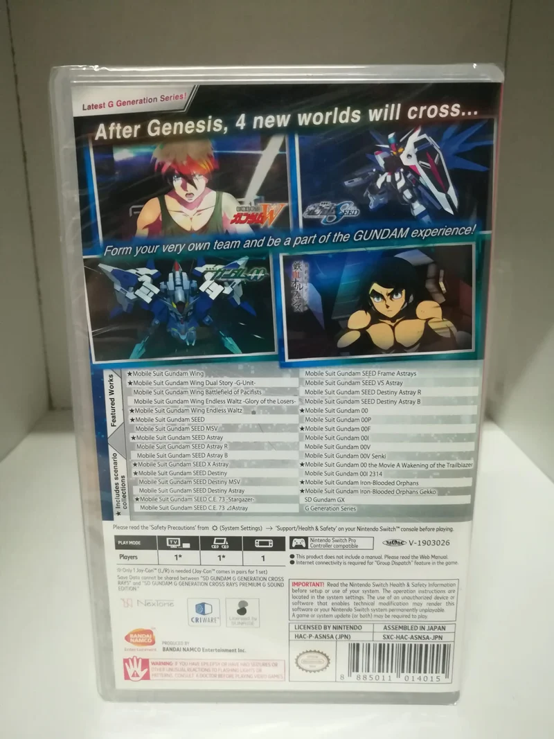 SD GUNDAM G GENERATION CROSS RAYS SWITCH (versione asiatica)(sottotitoli in Inglese)
