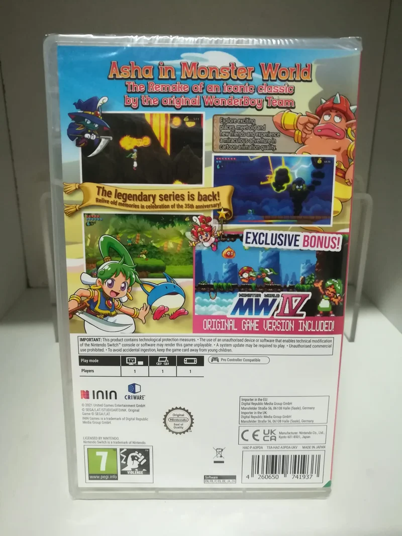 WONDER BOY ASHA IN MONSTER WORLD NINTENDO SWITCH (versione europea)