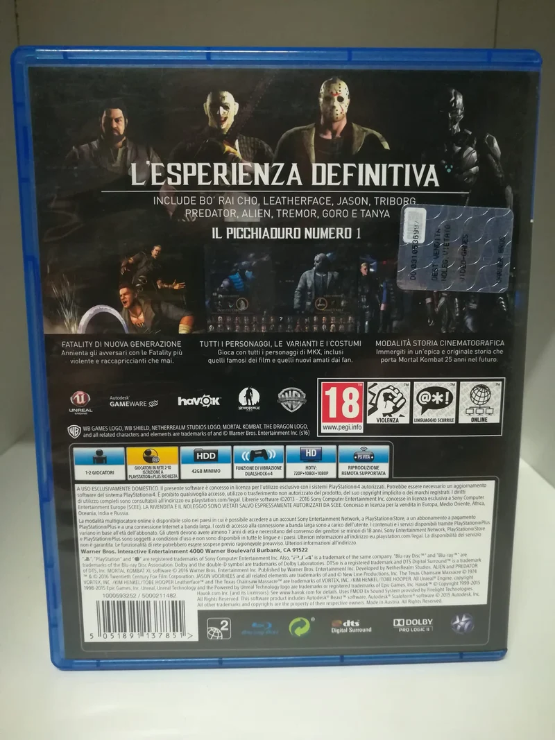 MORTAL KOMBAT XL PS4 (versione italiana)(usato garantito)