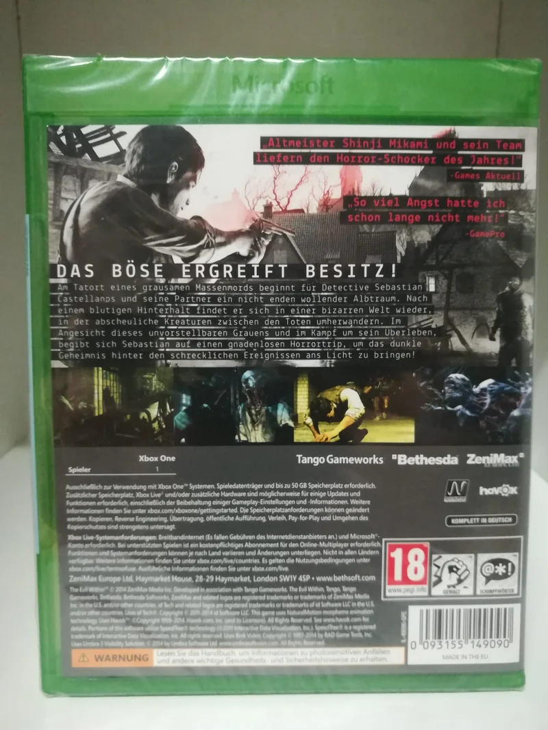 THE EVIL WITHIN XBOX ONE (versione EUROPEA )