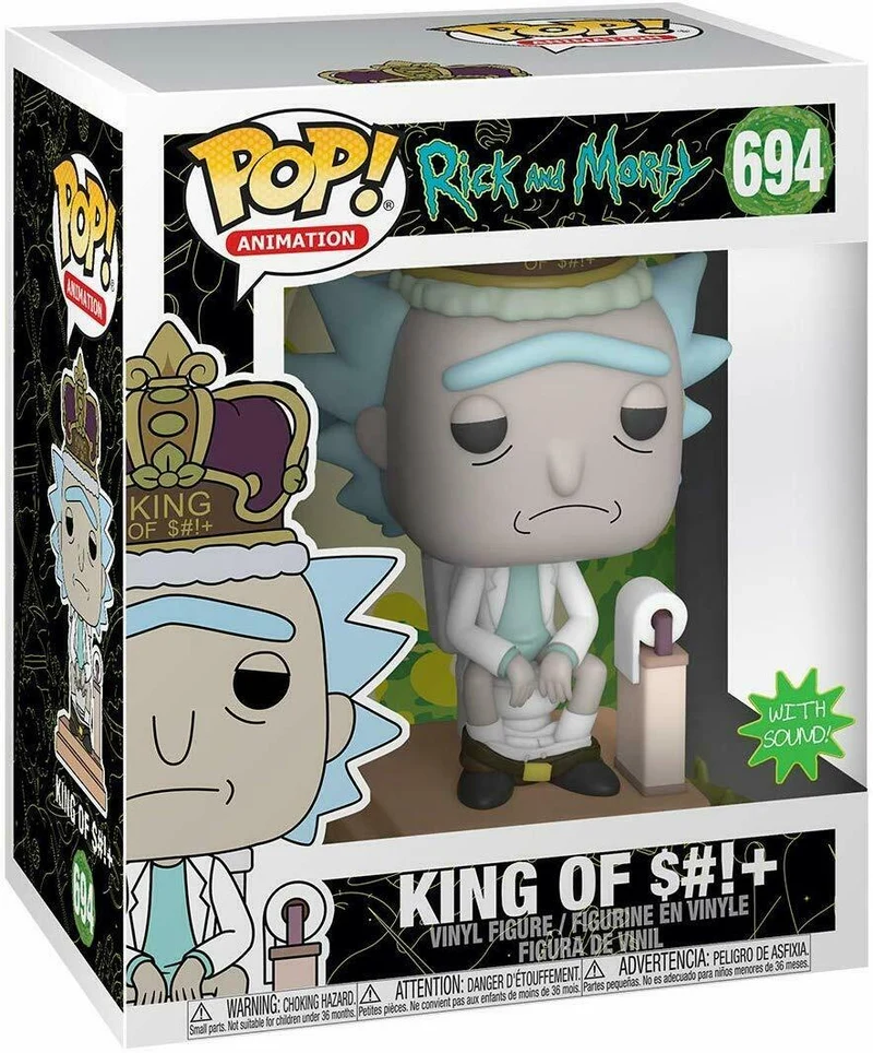 Rick & Morty Electronic POP! with Sound Rick on Toilet 9 cm PRE-ORDER 04-2022