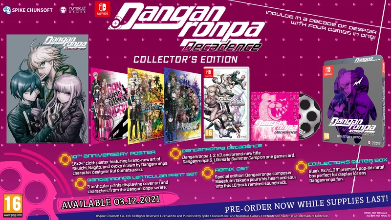 Danganronpa Decadence Collector's Edition Nintendo Switch Edizione Europea