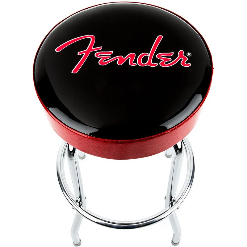 Fender 30" Red Sparkle Logo Barstool (Black & Red Sparkle)