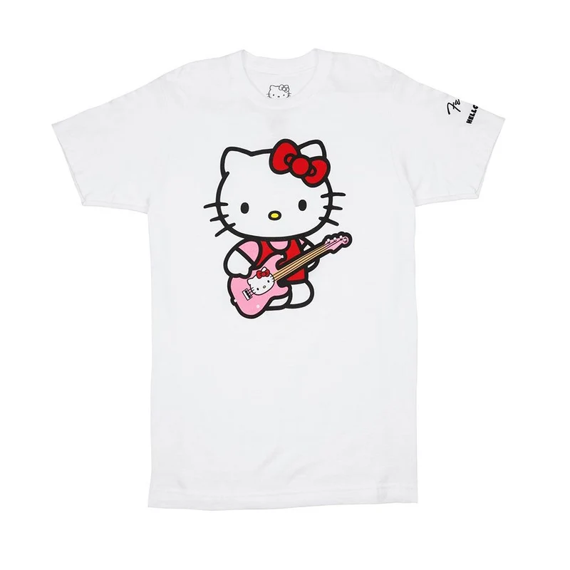 Fender x Hello Kitty White Sleeve Hit Logo Tee - Large