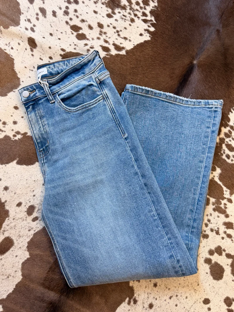 Flying Monkey Medium Wash Wide Leg Jeans