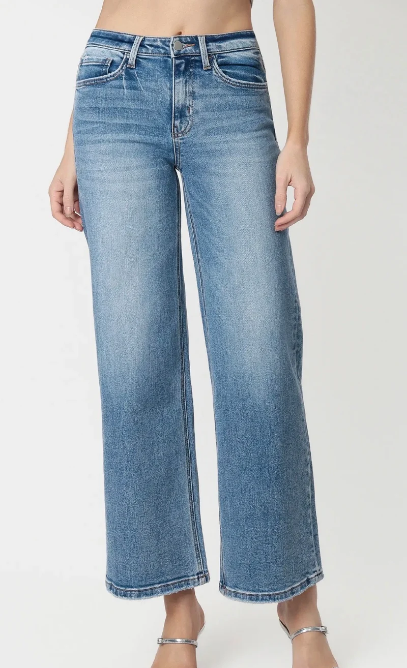 Flying Monkey Medium Wash Wide Leg Jeans