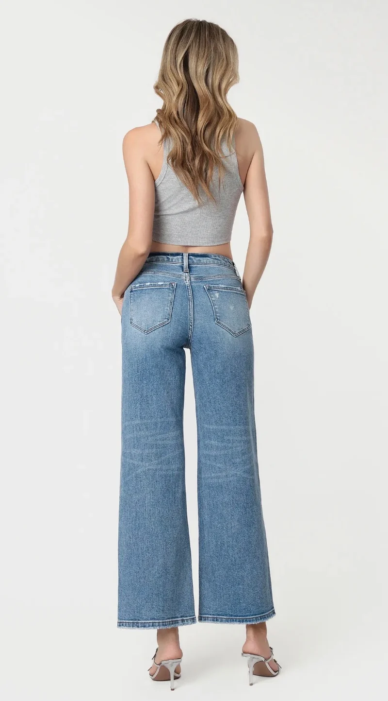 Flying Monkey Medium Wash Wide Leg Jeans