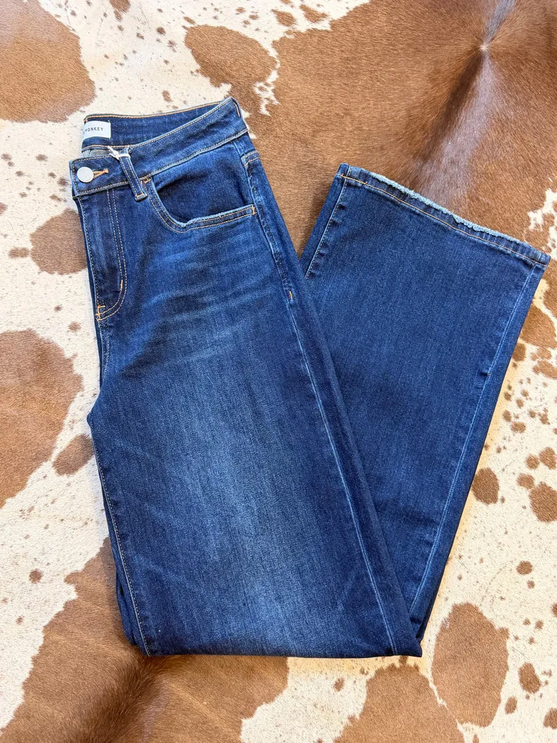 Flying Monkey Dark Wash Wide Leg Jeans