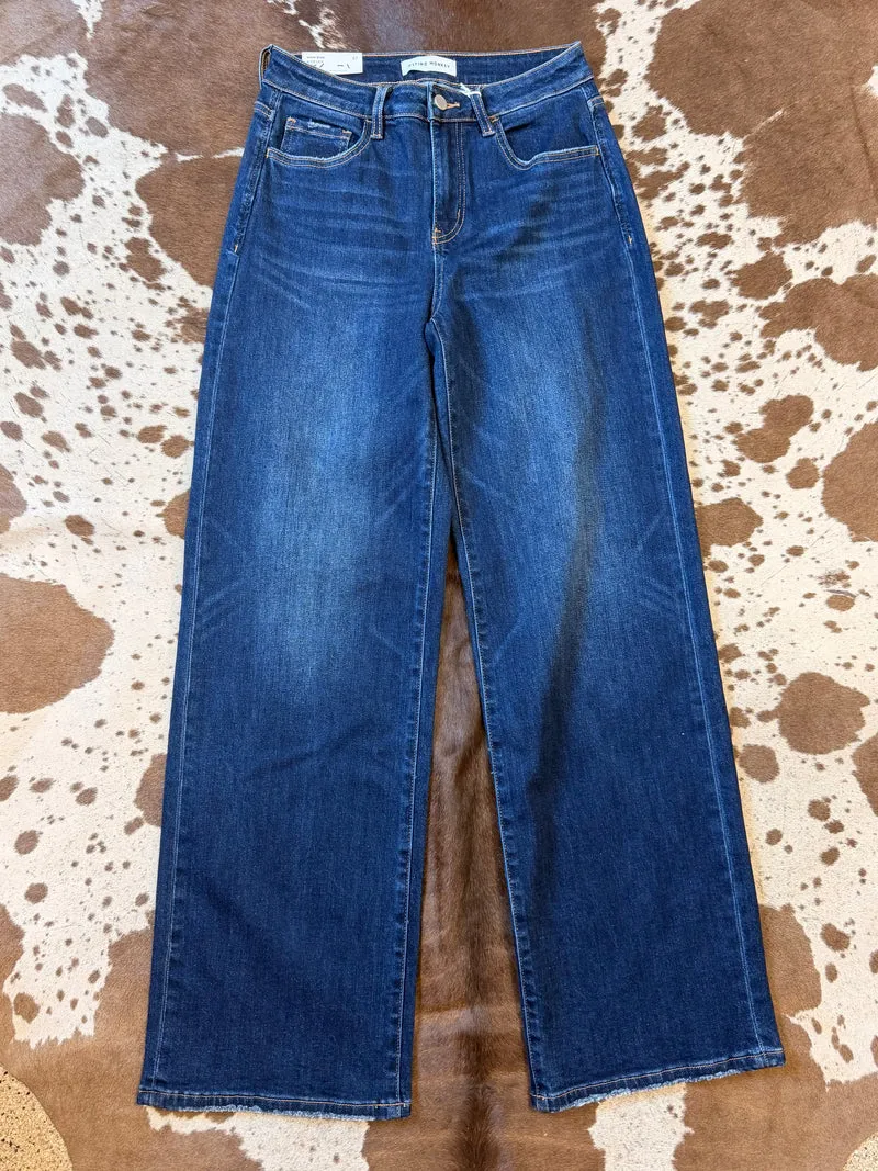 Flying Monkey Dark Wash Wide Leg Jeans