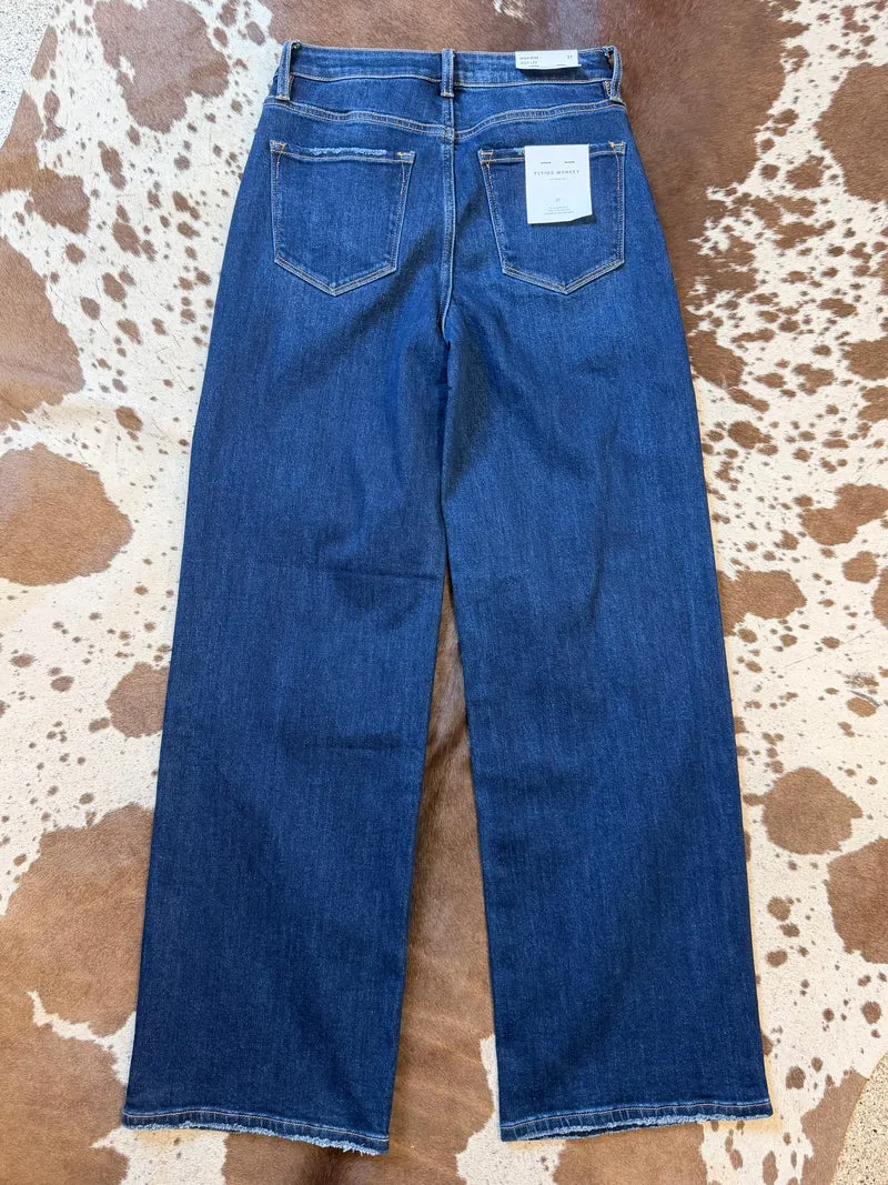 Flying Monkey Dark Wash Wide Leg Jeans