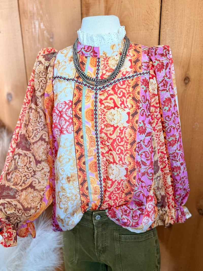 Multi Floral Print Top