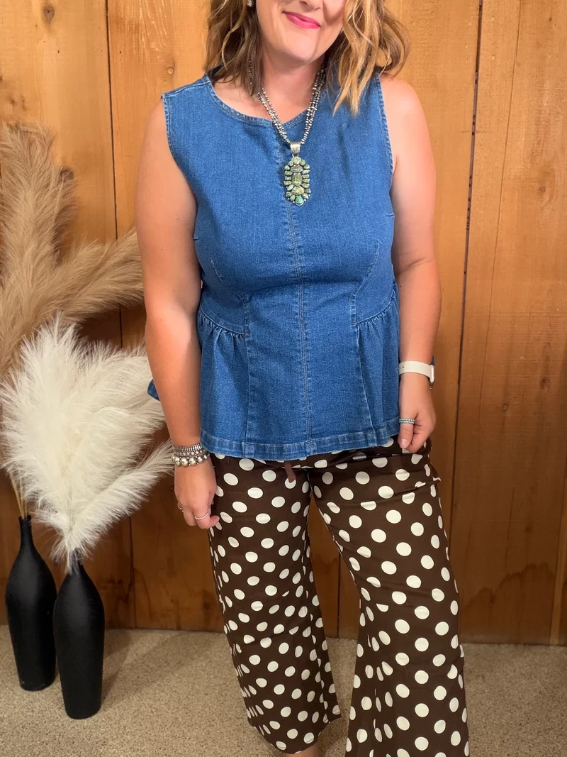 Brown Polka Dot Pants