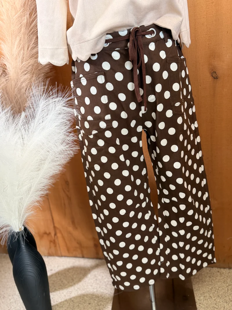 Brown Polka Dot Pants