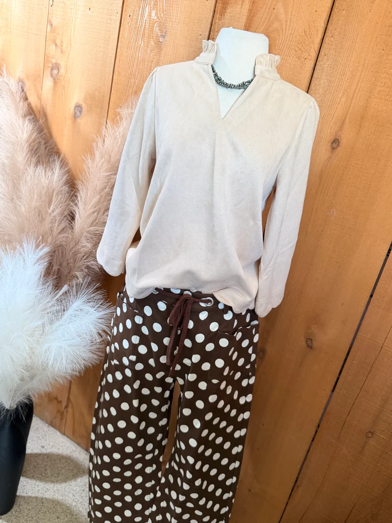 Brown Polka Dot Pants