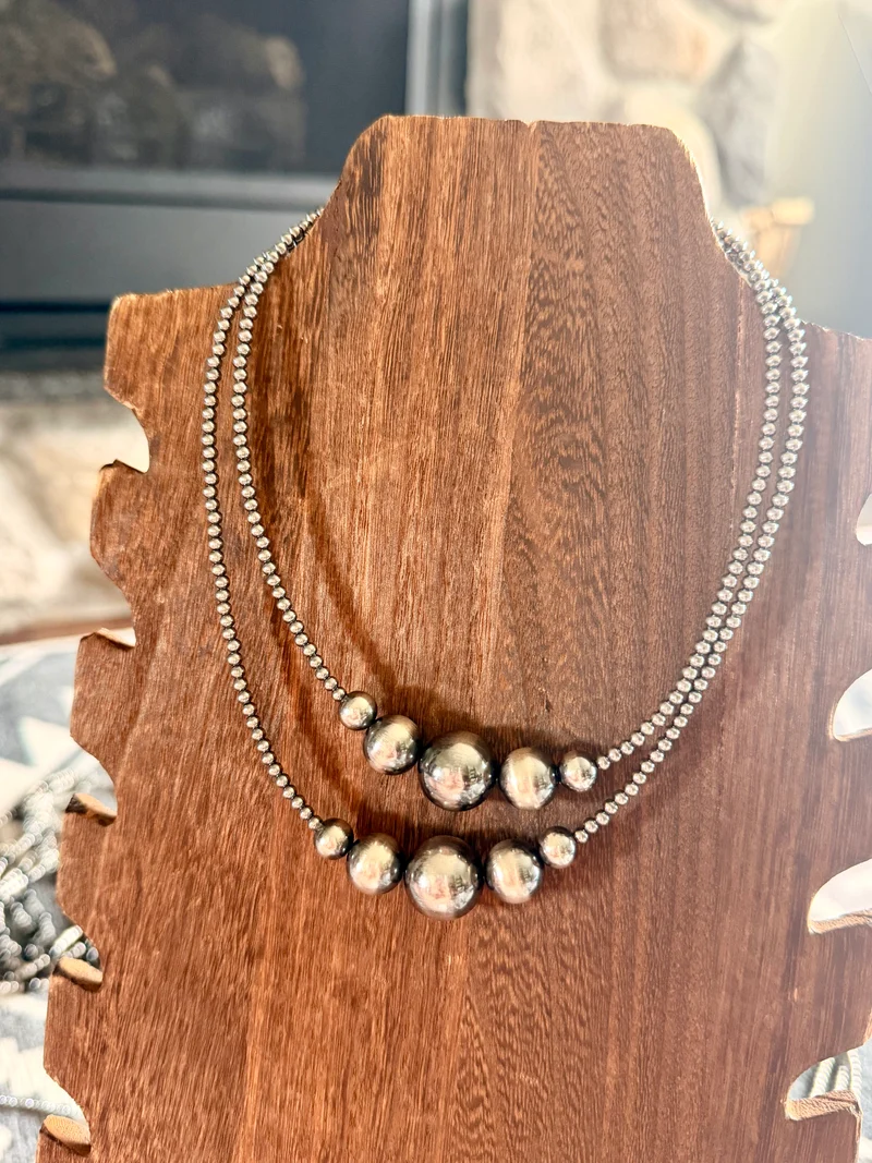 15-17” Graduated Sterling Pearl Necklace