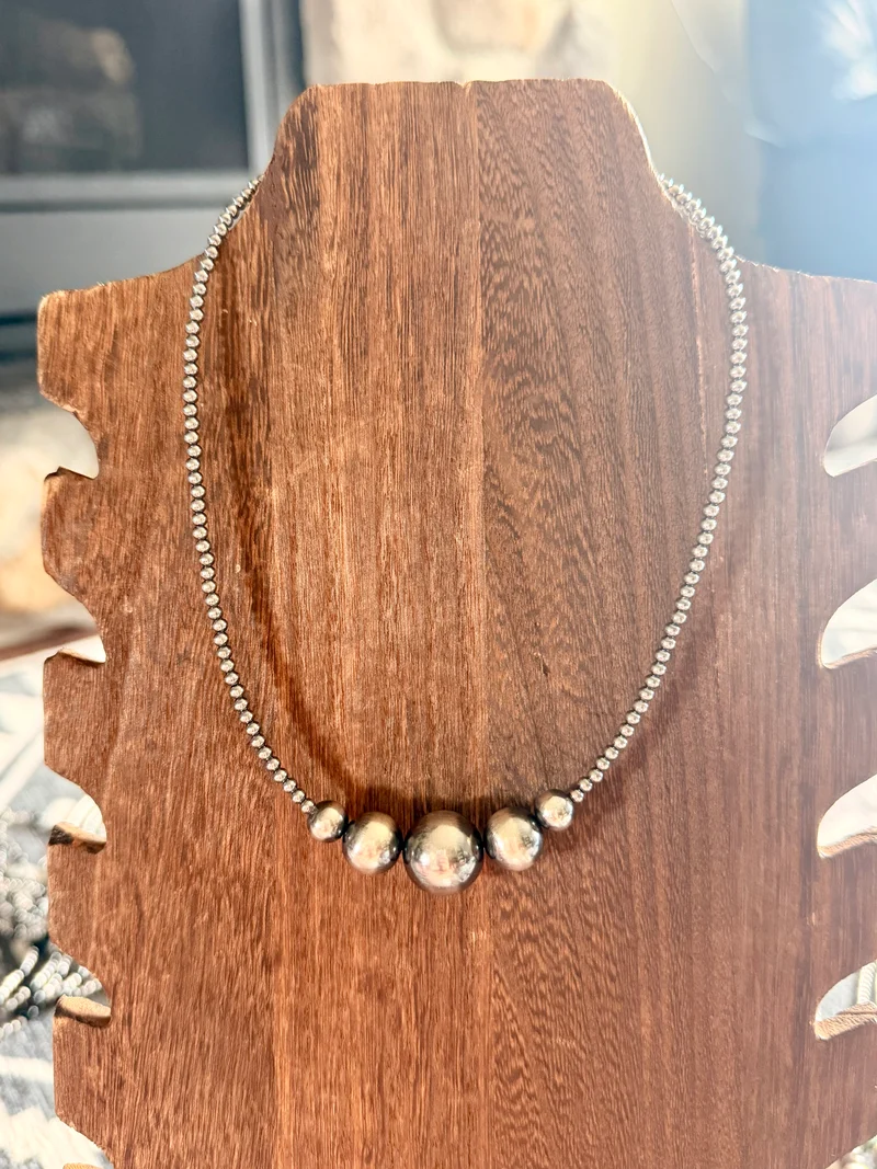 15-17” Graduated Sterling Pearl Necklace