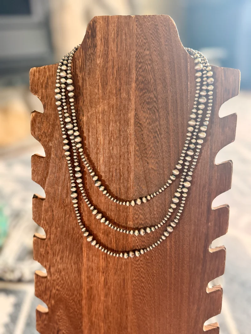 3-6mm Multi Sterling Pearl Necklace