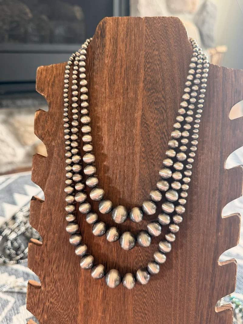 Graduated Sterling Pearl Necklaces