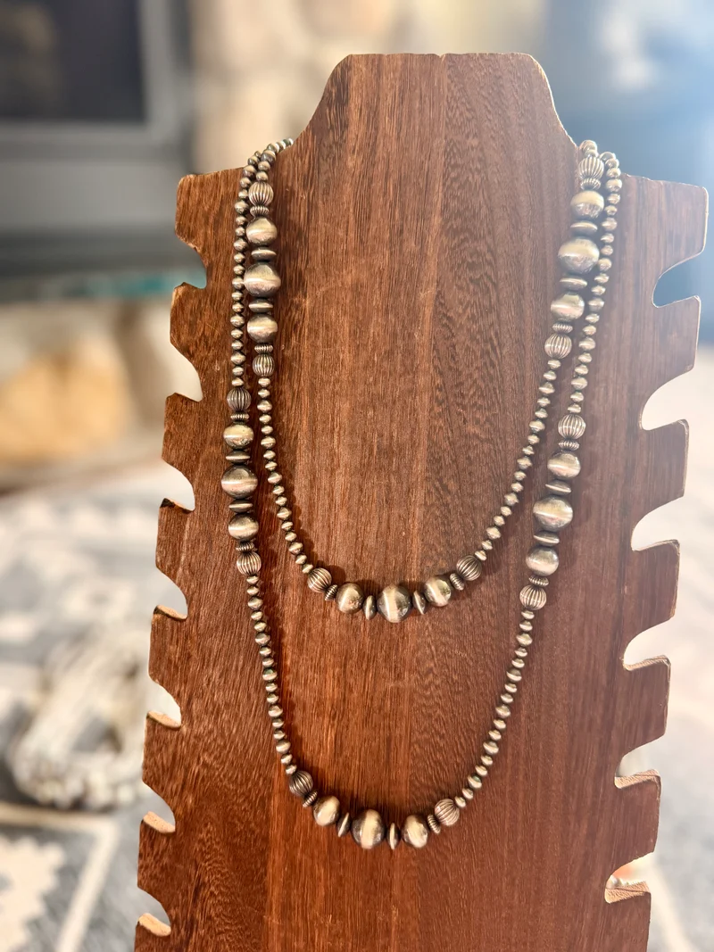 24” Mixed Sterling Pearls Necklace