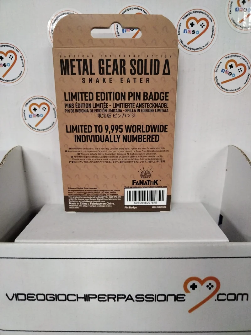 Metal Gear Solid Delta FOX Unit - Spilla- Edizione Limitata 9.995 In Tutto il Mondo