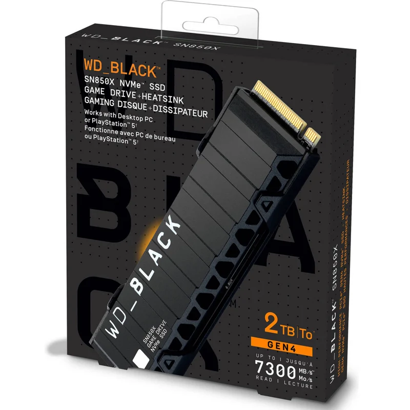 WD Black SN850X NVMe SSD With Heatsink for PS5 & PC (1TB/2TB /4TB)