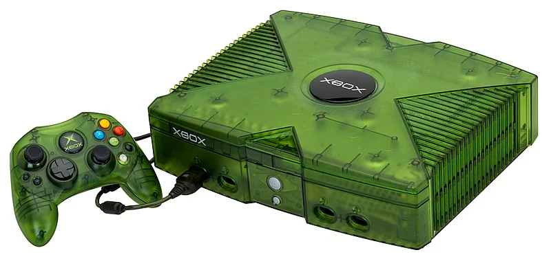 Microsoft Original OG Xbox Translucent Green Clear Console Bundle