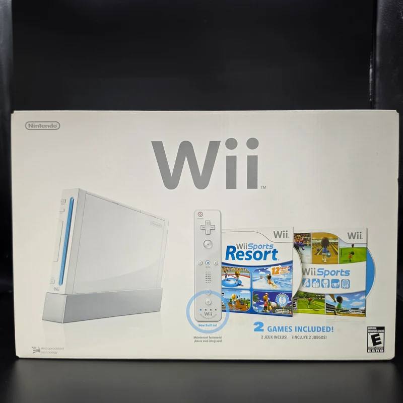 Nintendo Wii White Console – Wii Sports & Wii Sports Resort Bundle – [Factory Sealed]