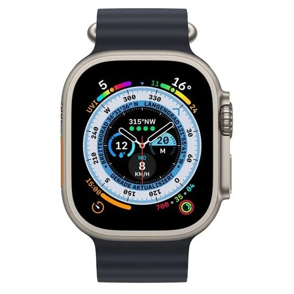 Apple Watch Ultra GPS+Cellular, 49mm Titanium case, blue ocean band