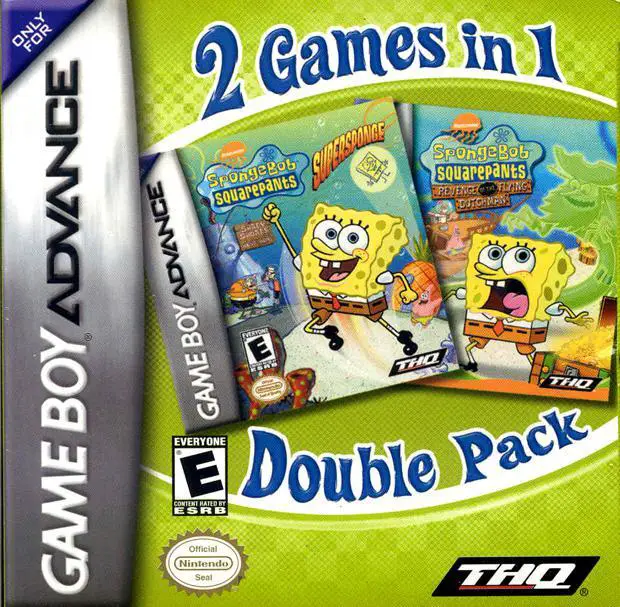 2 Games In 1 Double Pack - SpongeBob SquarePants: SuperSponge / Revenge of the Flying Dutchman - Nintendo Game Boy Advance