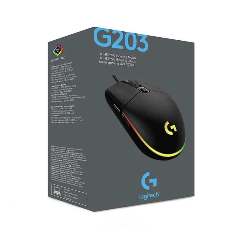 Logitech Mouse G203 Lightsync