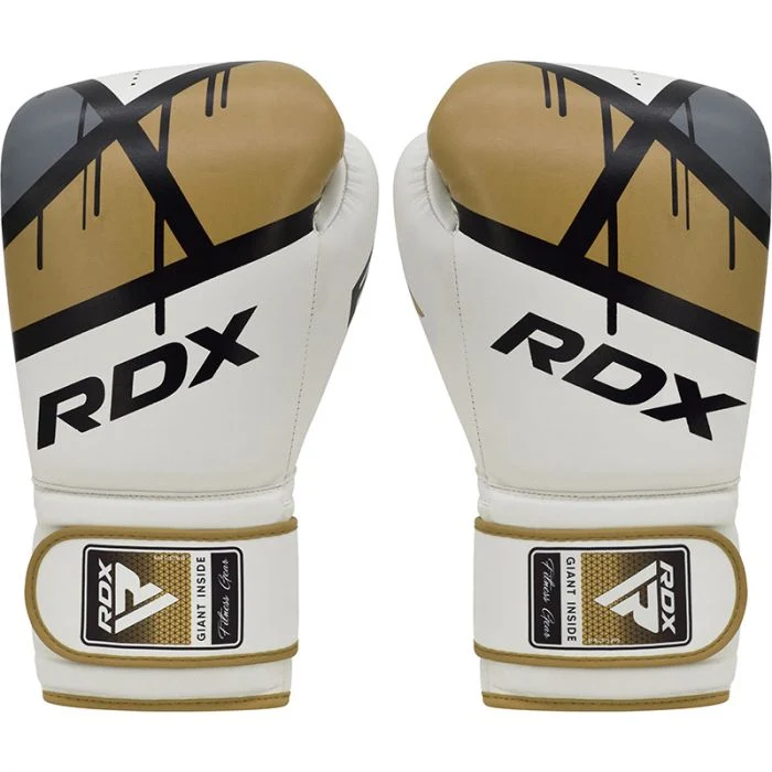 Boxing gloves RDX F7 BGR-F7GL-10oz, gold/white, 10 oz