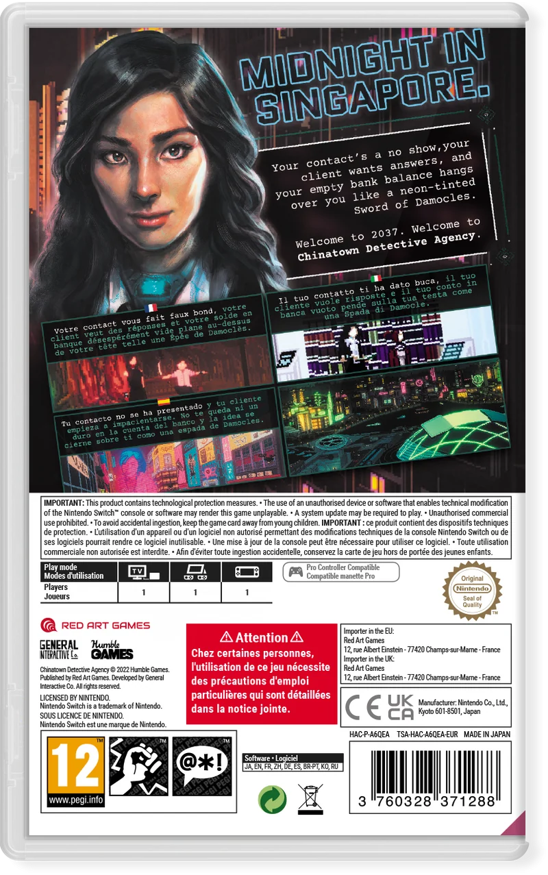 Chinatown Detective Agency Nintendo Switch Edizione Europea