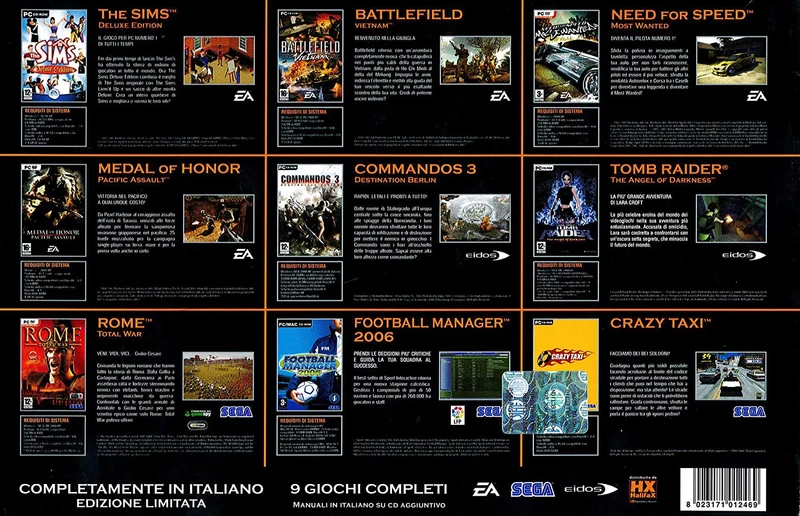 THE BLACK BOX PC COLLECTION 9 GIOCHI COMPLETI (completamente in italiano)