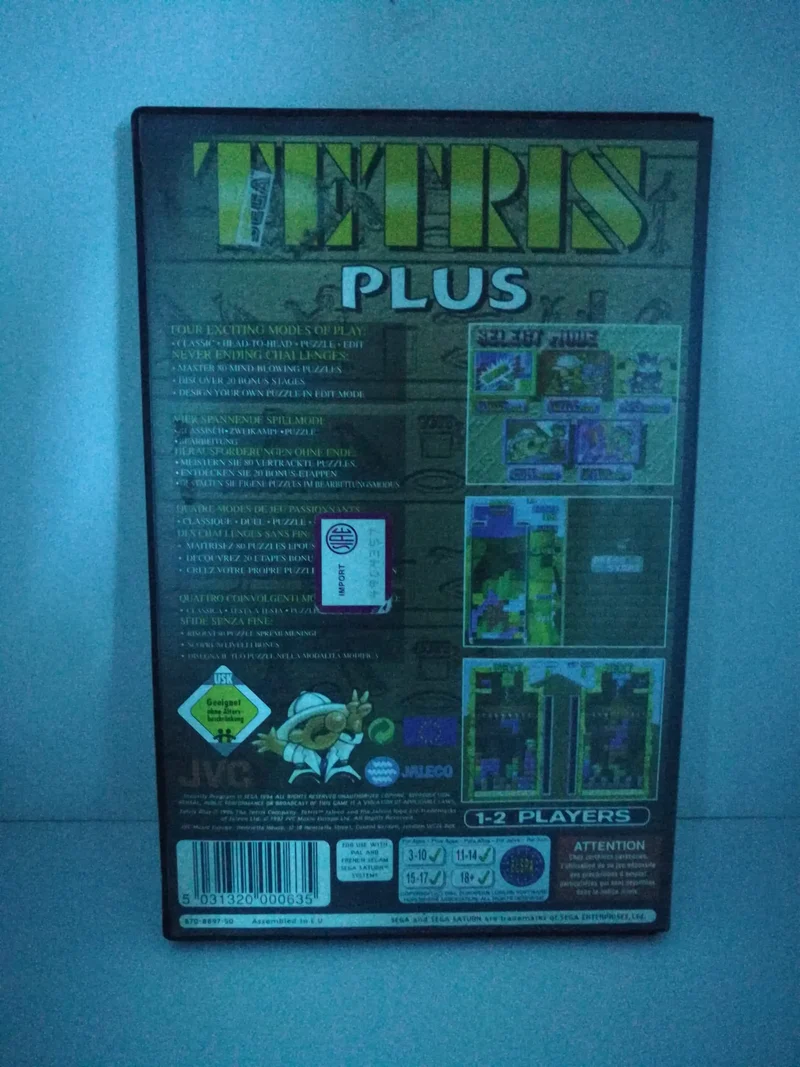 TETRIS PLUS SEGA SATURN (versione europea)