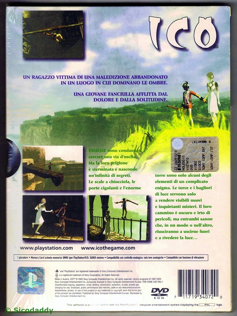 ICO PLAY STATION 2 (versione italiana)(completo di 4 cartoline e manuale)