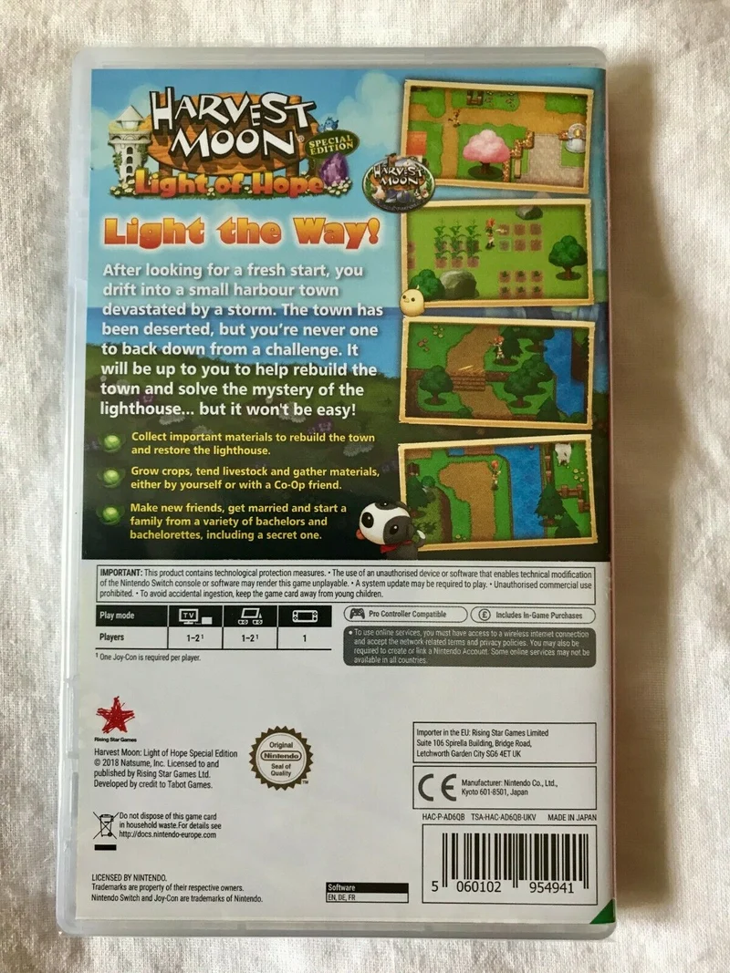 HARVEST MOON:LIGHT OF HOPE SPECIAL EDITION NINTENDO SWITCH (versione inglese)