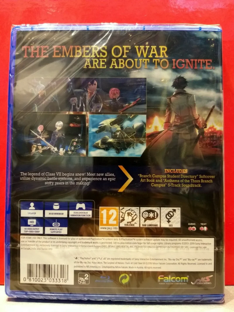 THE LEGEND OF HEROES: TRAILS OF COLD STEEL III PS4 (versione inglese)