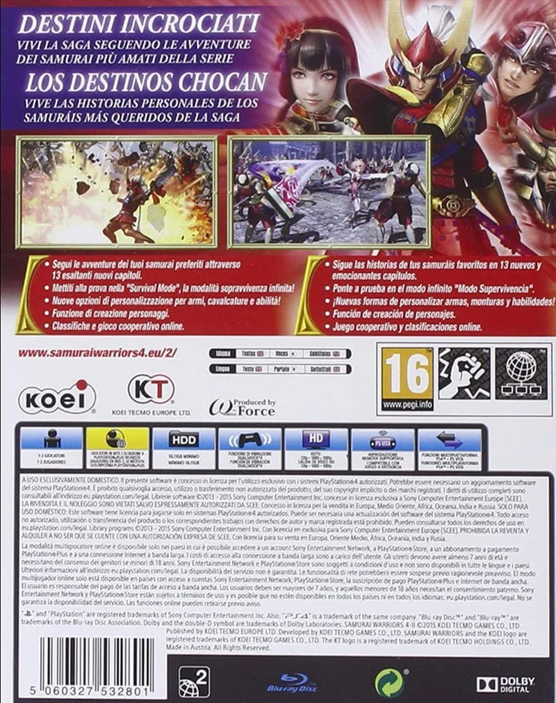 SAMURAI WARRIORS 4-II PS4 (versione italiana)