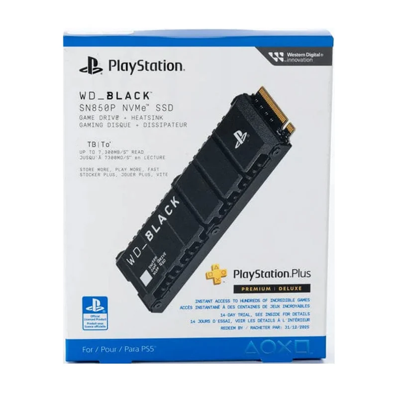 WD Black SN850P NVMe SSD With Heatsink for PS5 & PC (1TB/2TB/4TB/8TB)