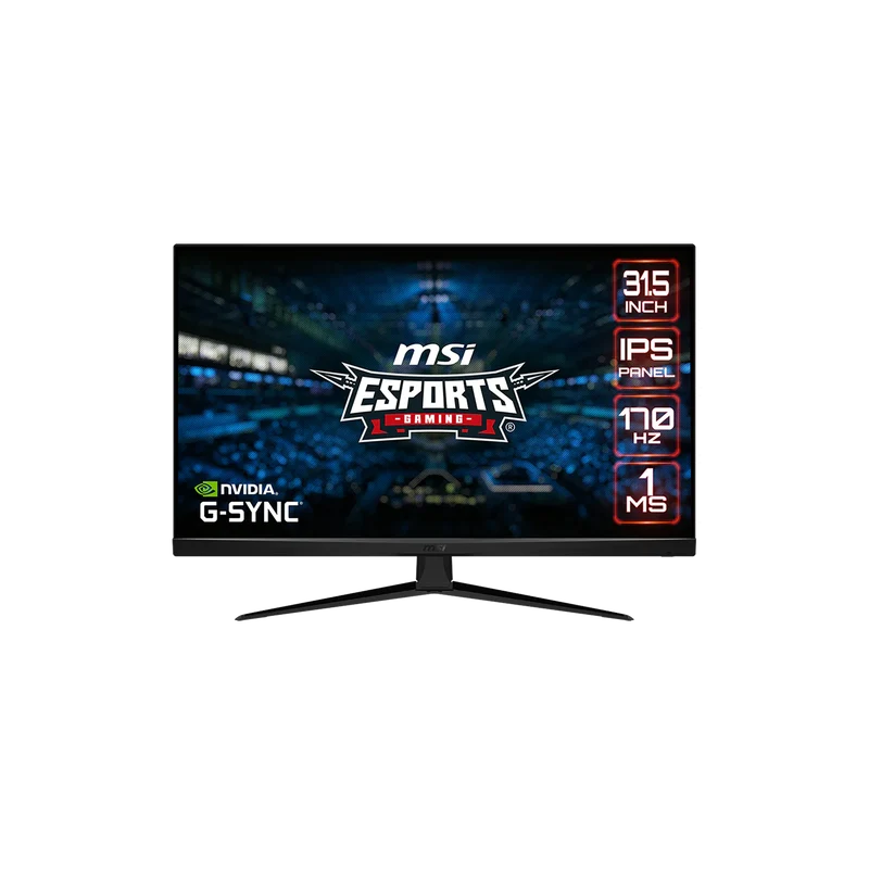MSI G321Q 2K IPS Gaming Monitor - 32 Inch, 16:9 WQHD (2560 x 1440), IPS, 1ms, 170 Hz, HDR, G-Sync Compatible, DisplayPort, HDMI, Anti-Flicker, Less Blue light, Night Vision, Black