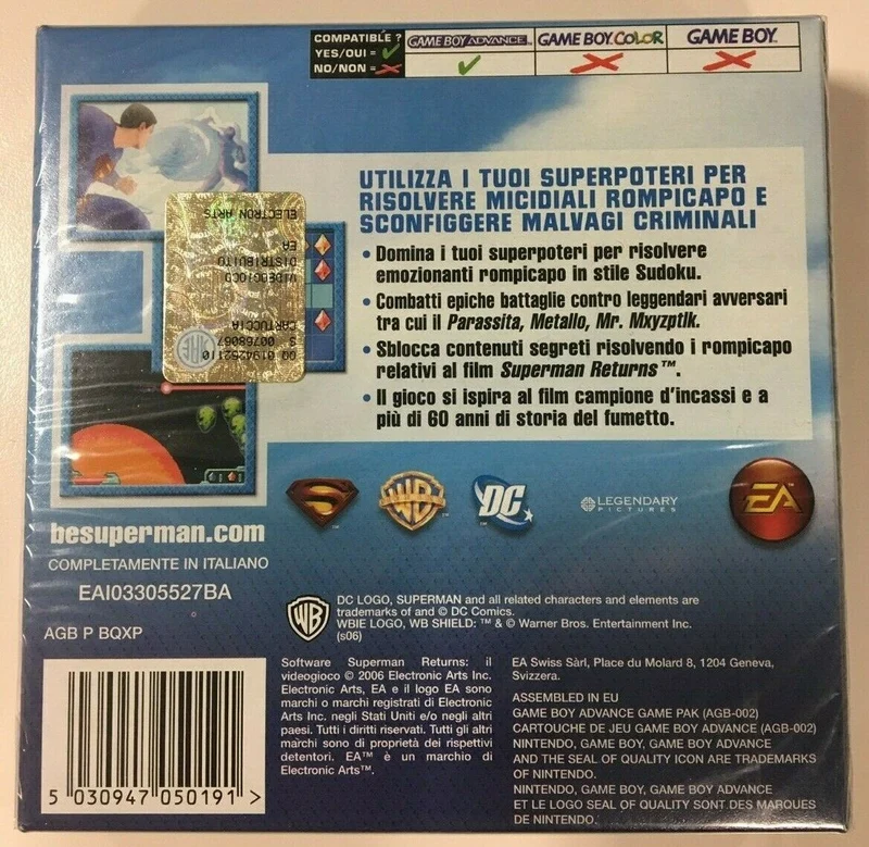 SUPERMAN RETURNS LA FORTEZZA DELLA SOLITUDINE NINTENDO GBA (completamente in italiano)