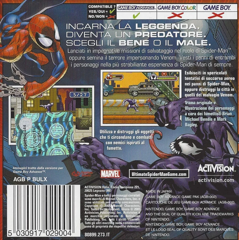 ULTIMATE SPIDER-MAN NINTENDO GBA
